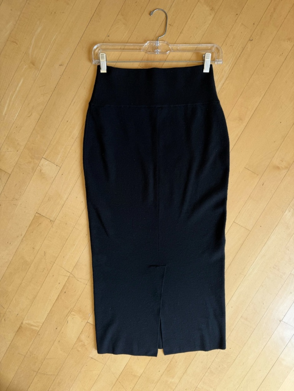 Eileen Fisher Black Knit Pencil maxi skirt, XXS - Picture 4 of 5